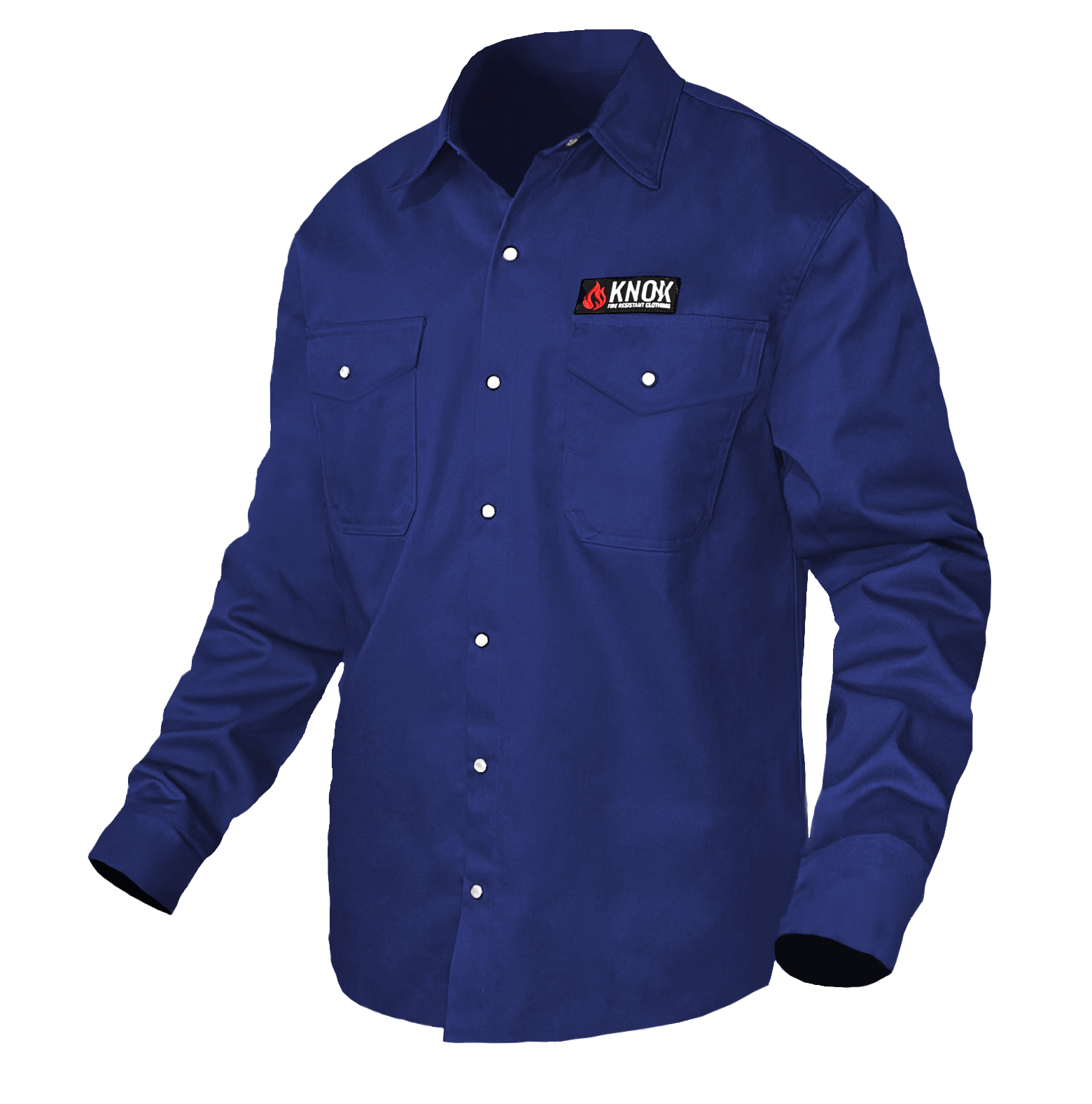 Knox Incorporated Apparel & Accessories Knox FR Shirt Navy Blue With Pearl Snap Buttons