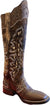 Lacy Boots Boots Frost Style Tall Buckaroo in Dark Brindle Hair-On w/shin protection