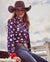 Lacy Boots Shirts Cool Cowgirl® Perforated Cooling Shirts! 🇺🇸 Blue with Red and White Stars