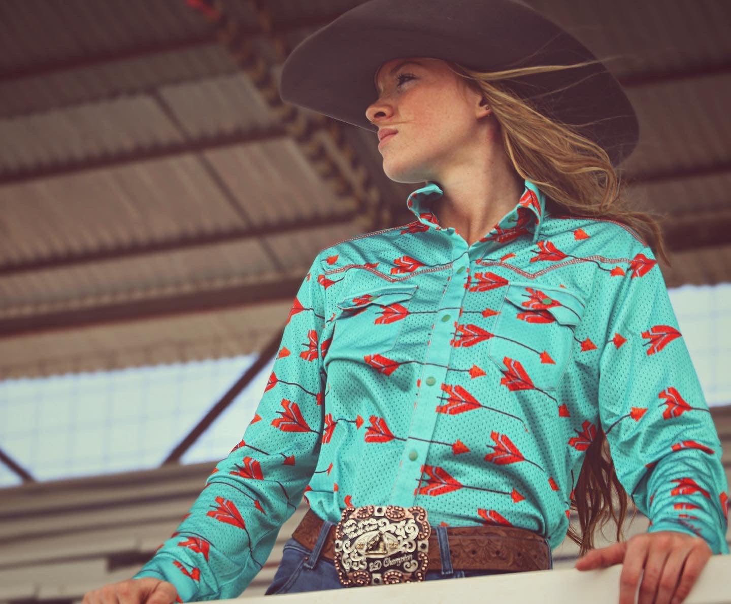 Lacy Boots Shirts Cool Cowgirl® Perforated Cooling Shirts! The Makayla Arrows