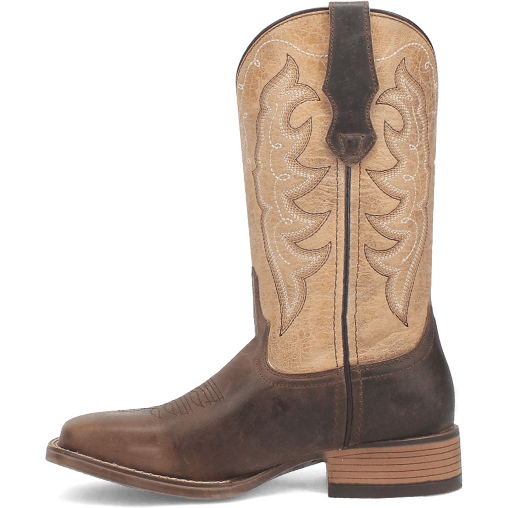 LAREDO Boots Dan Post Women's Delaney Dark Brown/Bone Square Toe Western Boots 5946