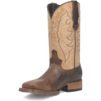 LAREDO Boots Dan Post Women's Delaney Dark Brown/Bone Square Toe Western Boots 5946