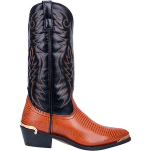 LAREDO Boots Laredo Men's Atlanta Peanut/Black Leather Cowboy Boots 68086