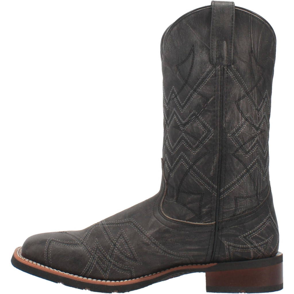 LAREDO Boots Laredo Men's Axel Black Leather Cowboy Boots 7927