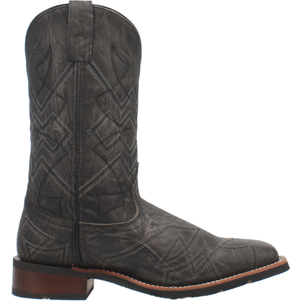 LAREDO Boots Laredo Men's Axel Black Leather Cowboy Boots 7927