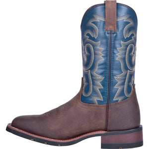LAREDO Boots Laredo Men's Hamilton Tan/Blue Leather Cowboy Boots 7936