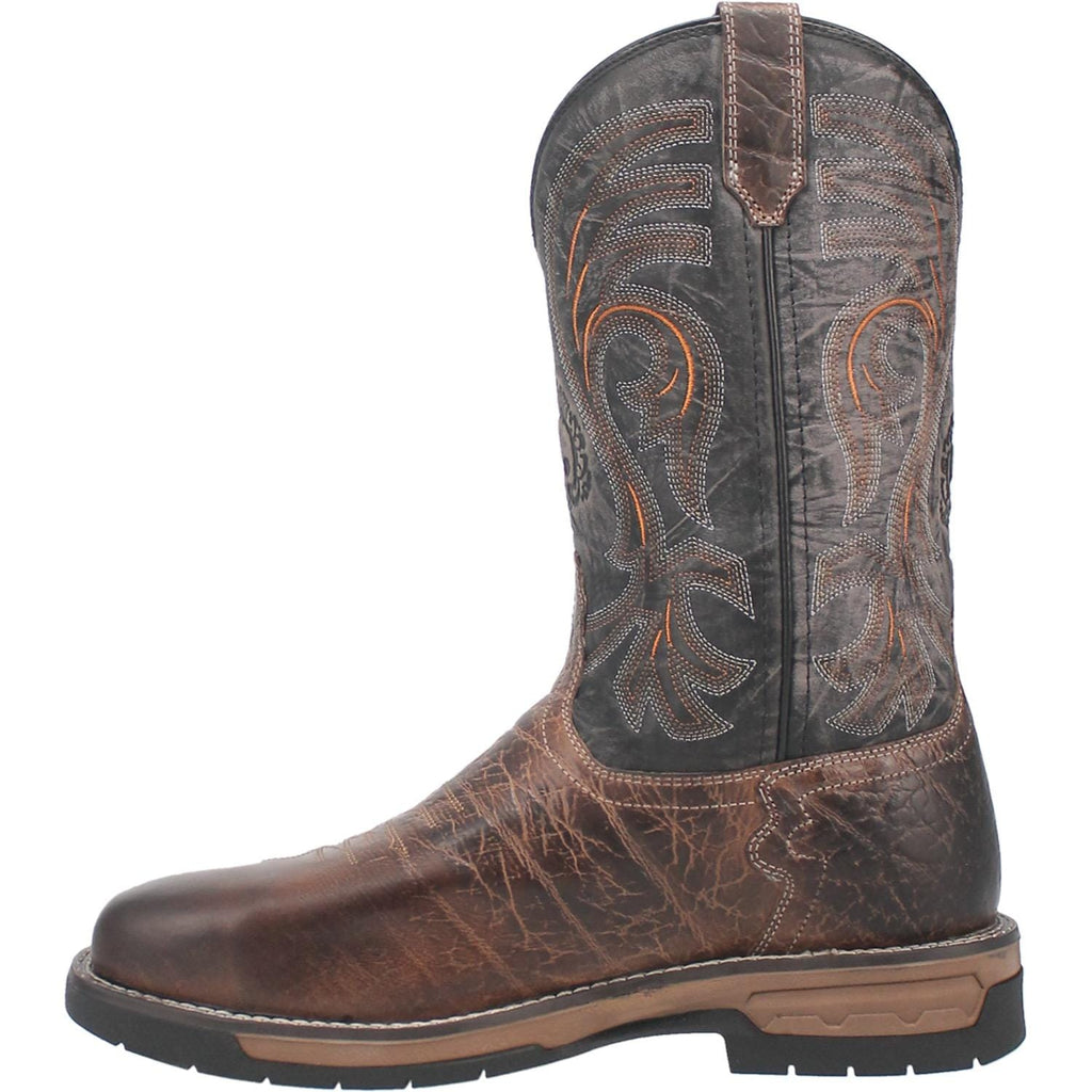 LAREDO Boots Laredo Men's Hawke Brown/Black Leather Cowboy Boots 6920