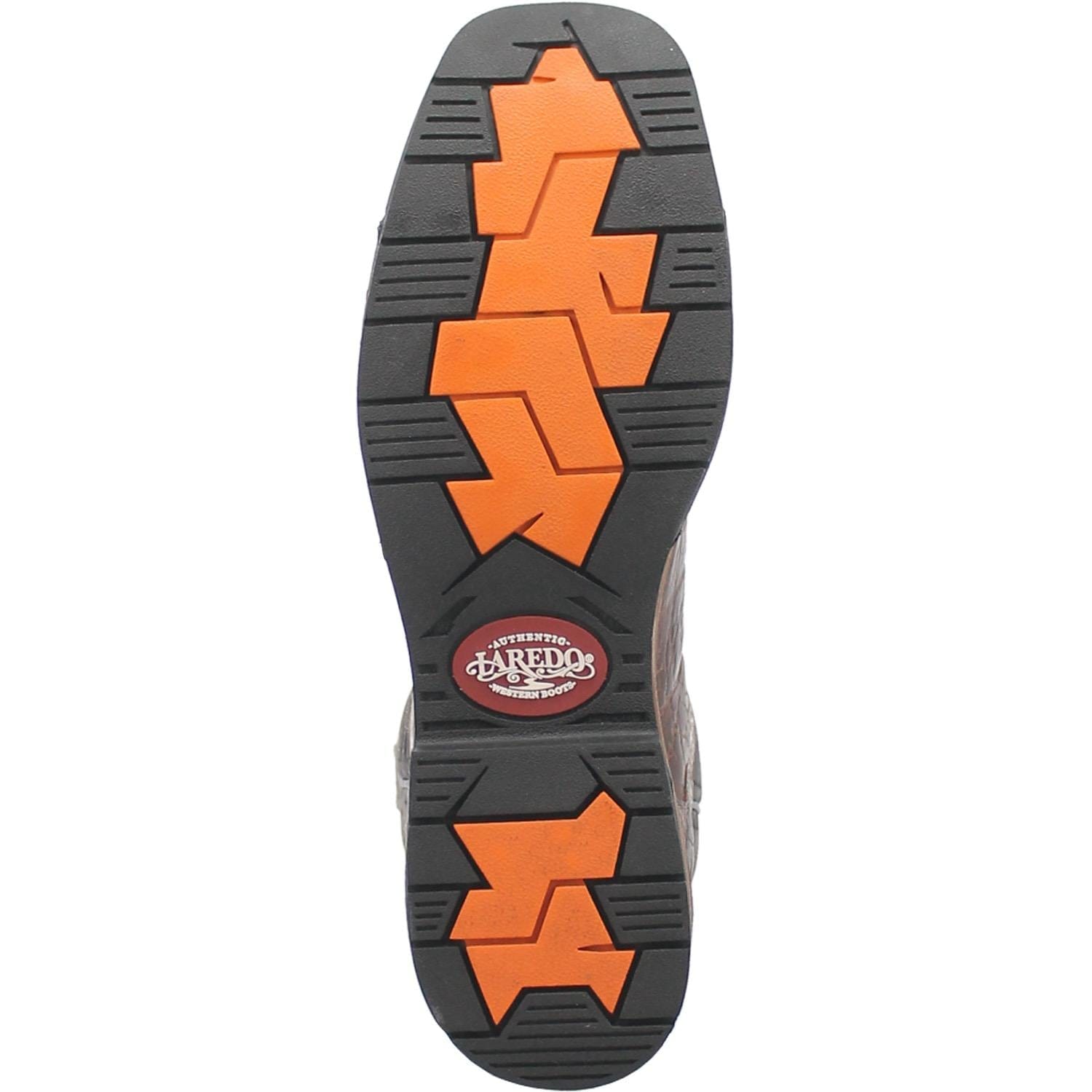 LAREDO Boots Laredo Men's Hawke Brown/Black Leather Cowboy Boots 6920