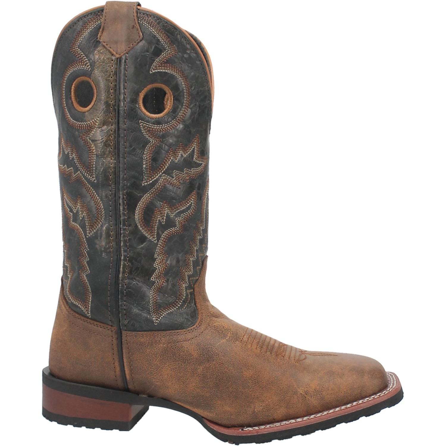 Laredo Men's Kosar Tan/Black Leather Cowboy Boots 7937 – Russell's