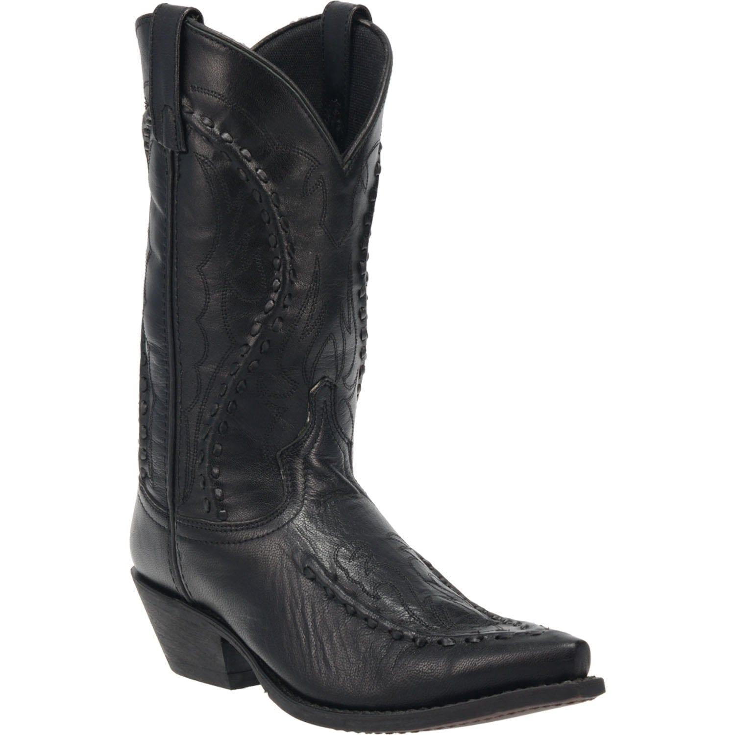 LAREDO Boots Laredo Men's Laramie Black Leather Cowboy Boots 68430
