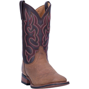 LAREDO Boots Laredo Men's Lodi Taupe/Chocolate Leather Cowboy Boots 7898