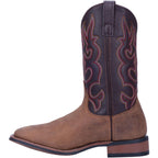 LAREDO Boots Laredo Men's Lodi Taupe/Chocolate Leather Cowboy Boots 7898