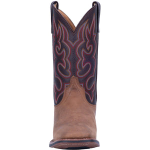 LAREDO Boots Laredo Men's Lodi Taupe/Chocolate Leather Cowboy Boots 7898