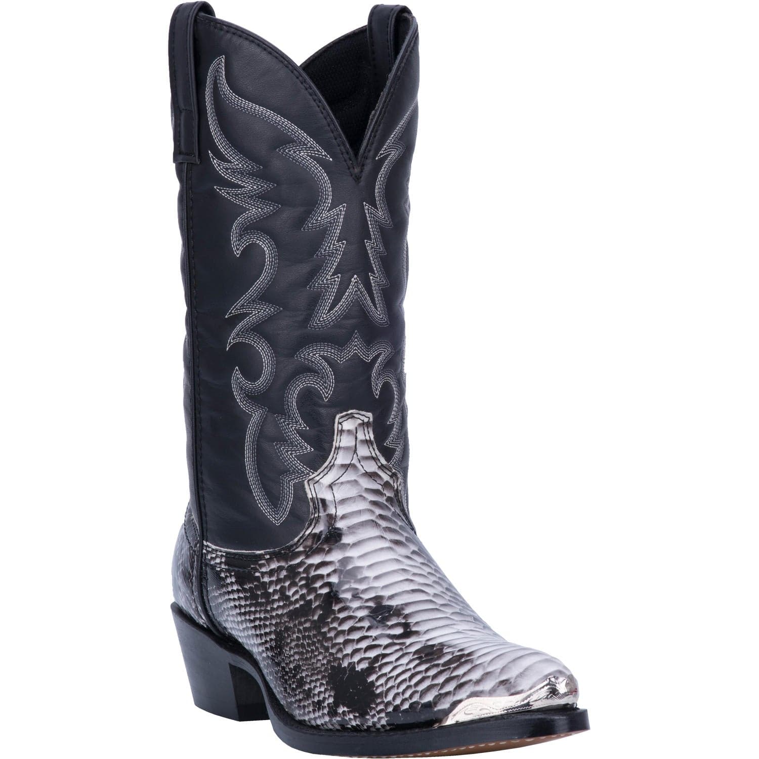LAREDO Boots Laredo Men's Monty Black/White Snake Print Cowboy Boots 68067