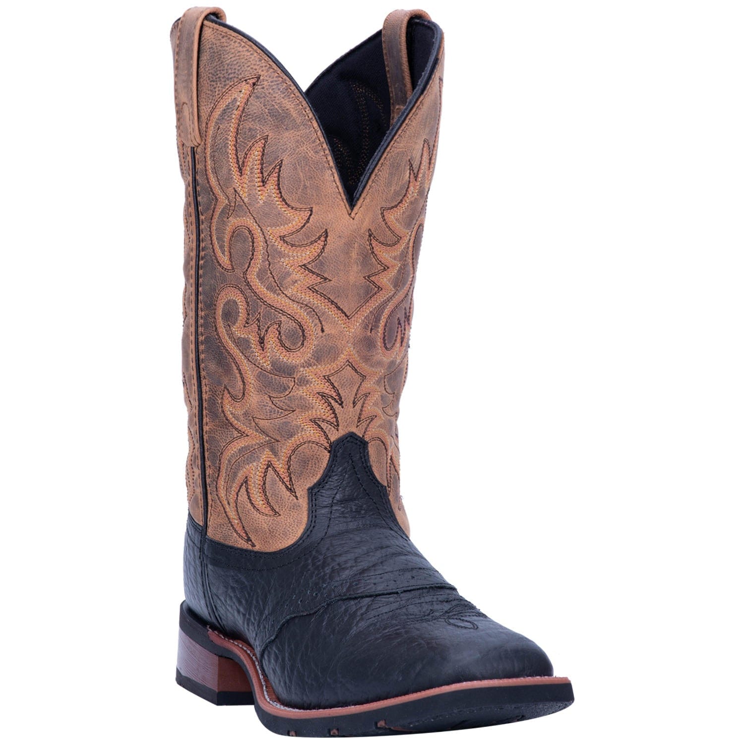 LAREDO Boots Laredo Men's Topeka Black Leather Cowboy Boots 7824
