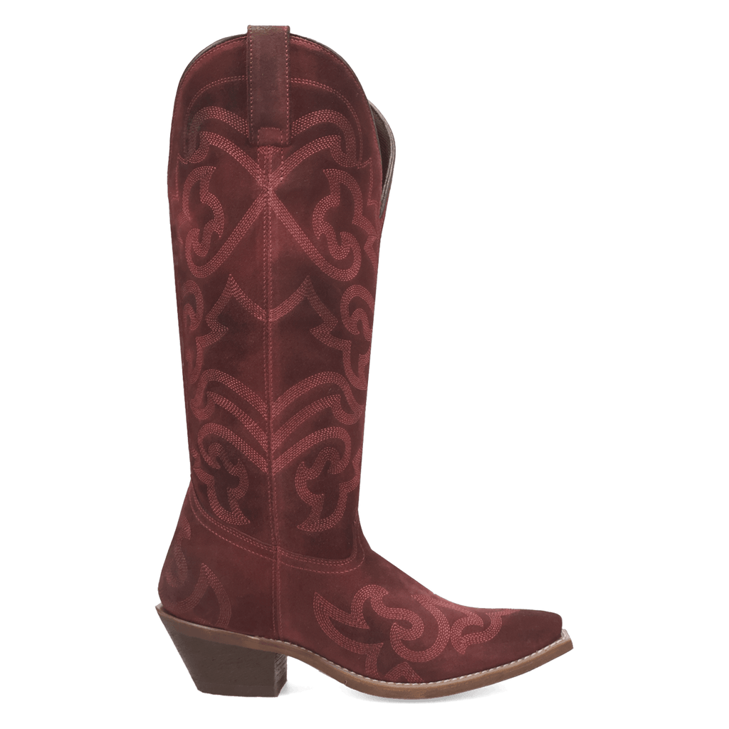 LAREDO Boots Laredo Women's Dark Red Sierra Rose Tall Western Boots 20049