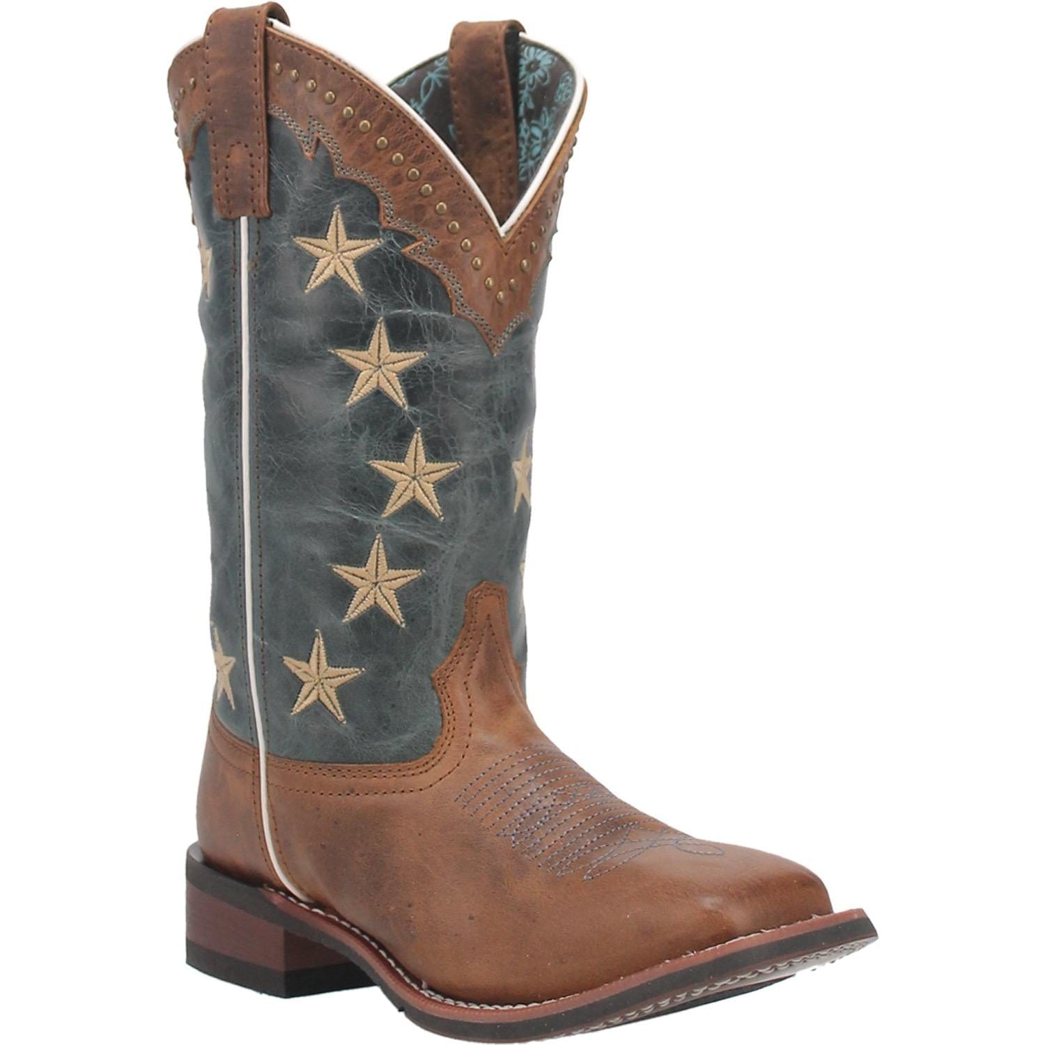 LAREDO Boots Laredo Women's Early Star Tan Leather Cowgirl Boots 5897