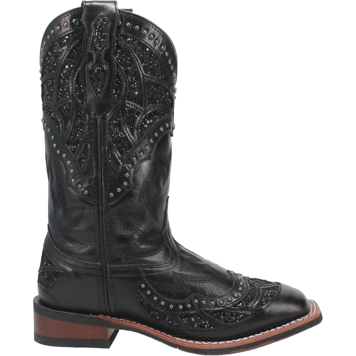 Laredo Women's Eternity Black Leather Cowgirl Boots 5970