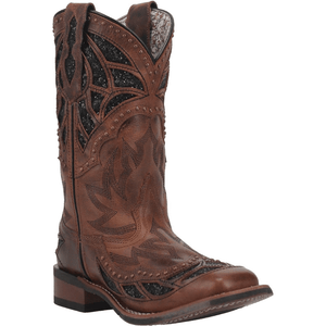 LAREDO Boots Laredo Women's Eternity Sequin Underlay Leather Western Boots 5866