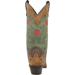 LAREDO Boots Laredo Women's Miss Kate Brown/Teal Leather Cowgirl Boots 52138