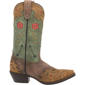 LAREDO Boots Laredo Women's Miss Kate Brown/Teal Leather Cowgirl Boots 52138