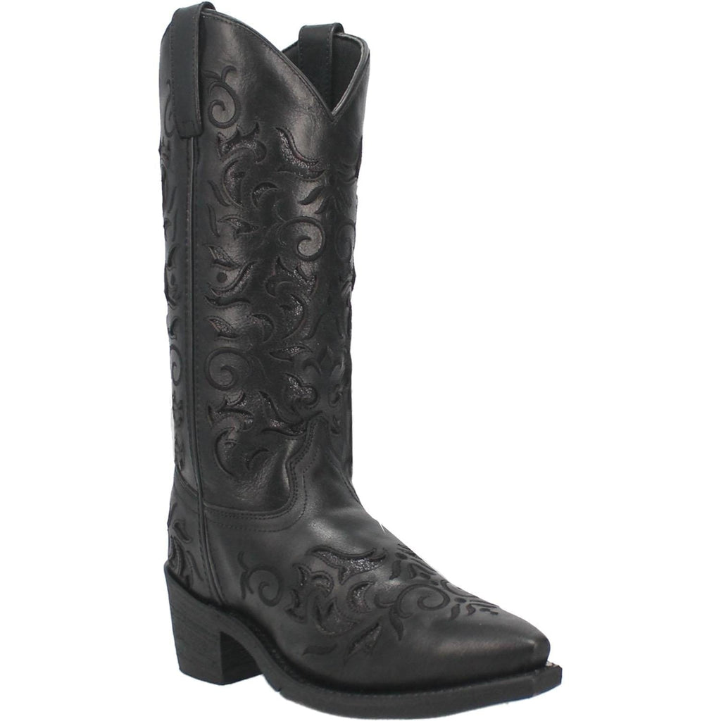 LAREDO Boots Laredo Women's Night Sky Black Leather Cowgirl Boots 52450
