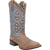 LAREDO Boots Laredo Women's Santa Fe Tan/Blue Denim Leather Cowgirl Boots 5969