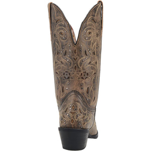 LAREDO Boots Laredo Women's Vanessa Blacktan Wide Calf Leather Cowgirl Boots 52050