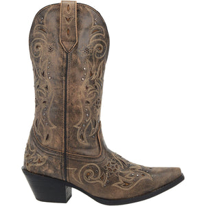 LAREDO Boots Laredo Women's Vanessa Blacktan Wide Calf Leather Cowgirl Boots 52050