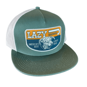 LAZY J RANCH Hats Lazy J Ranch Wear Green/Stone America's Best Patch Ball Cap
