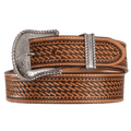 LEEGIN Belts Justin Men's Bronco Basketweave Leather Belt C12264