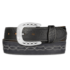 LEEGIN Belts Tony Lama Men's Maverick Black Belt C42743