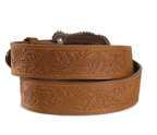 LEEGIN Belts Tony Lama Women's Layla Brown Tooled Embossed Leather Belt C50739