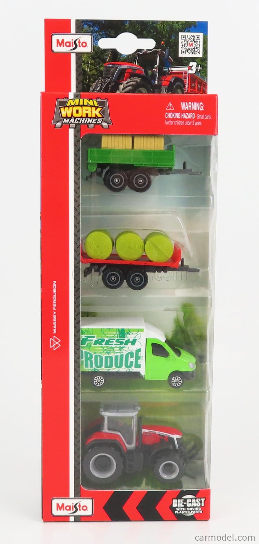 Legacy Toys Trains & Vehicles 1:64 3" Mini Work Machines Tractors & Farm 4 Pack