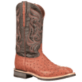 LUCCHESE BOOTS Boots Lucchese Men's Rowdy Cognac/Brown Full Quill Ostrich Horseman Barn Boots M4553.WF