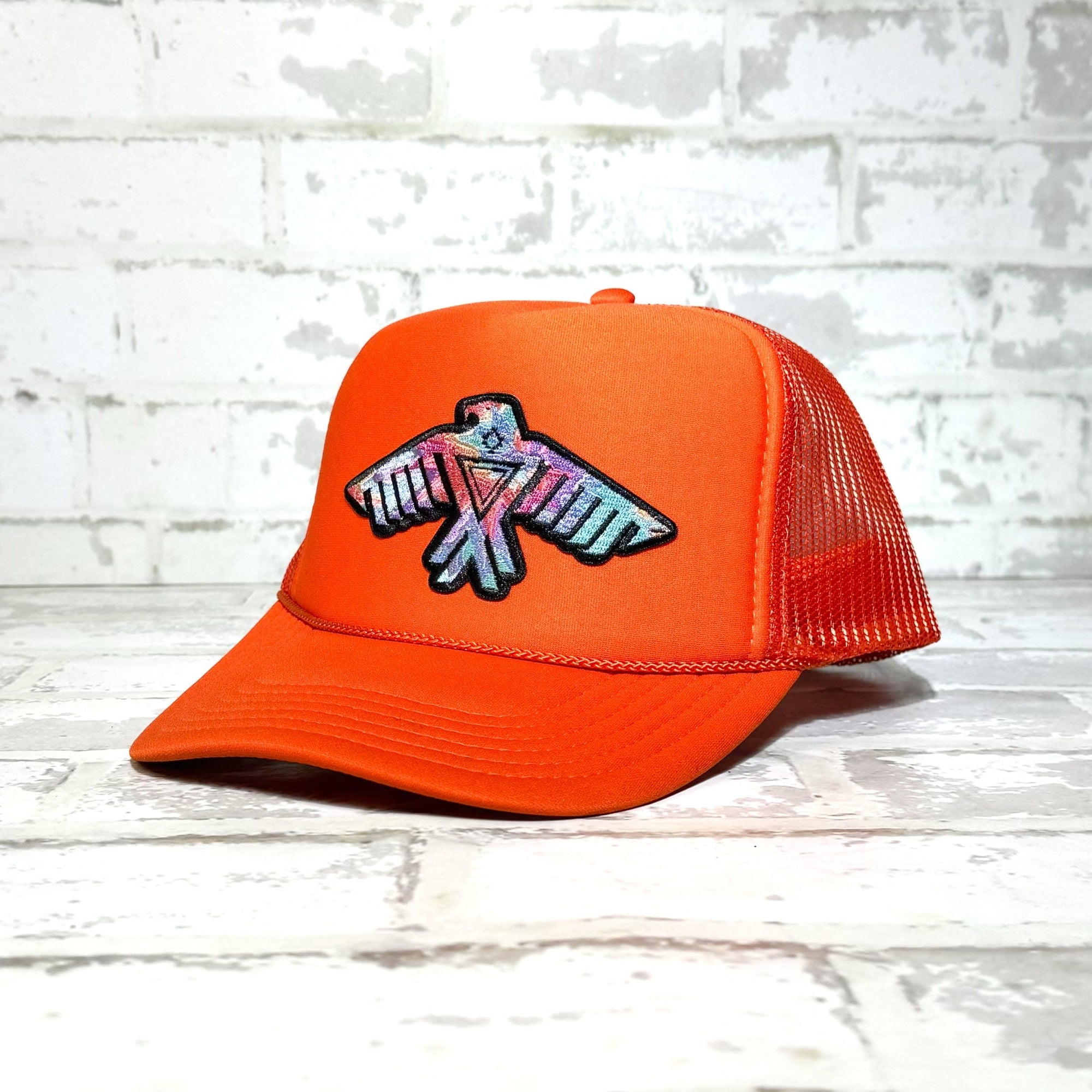 Lucky Chuck™ Hats Lucky Thunderbird Orange Patch Hat