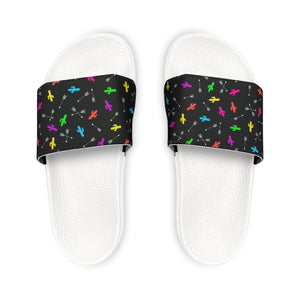 Lucky Chuck™ Shoes White / US 6 Arrow & Cactus Women's PU Slide Sandals