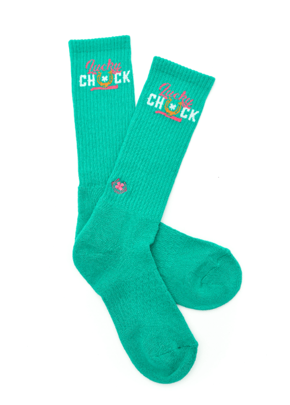 Lucky Chuck™ Socks Lucky Chuck Logo Teal Performance Socks