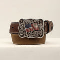 M&F WESTERN Belt Nocona Kids Medium Brown Flag Western Belt N4440344
