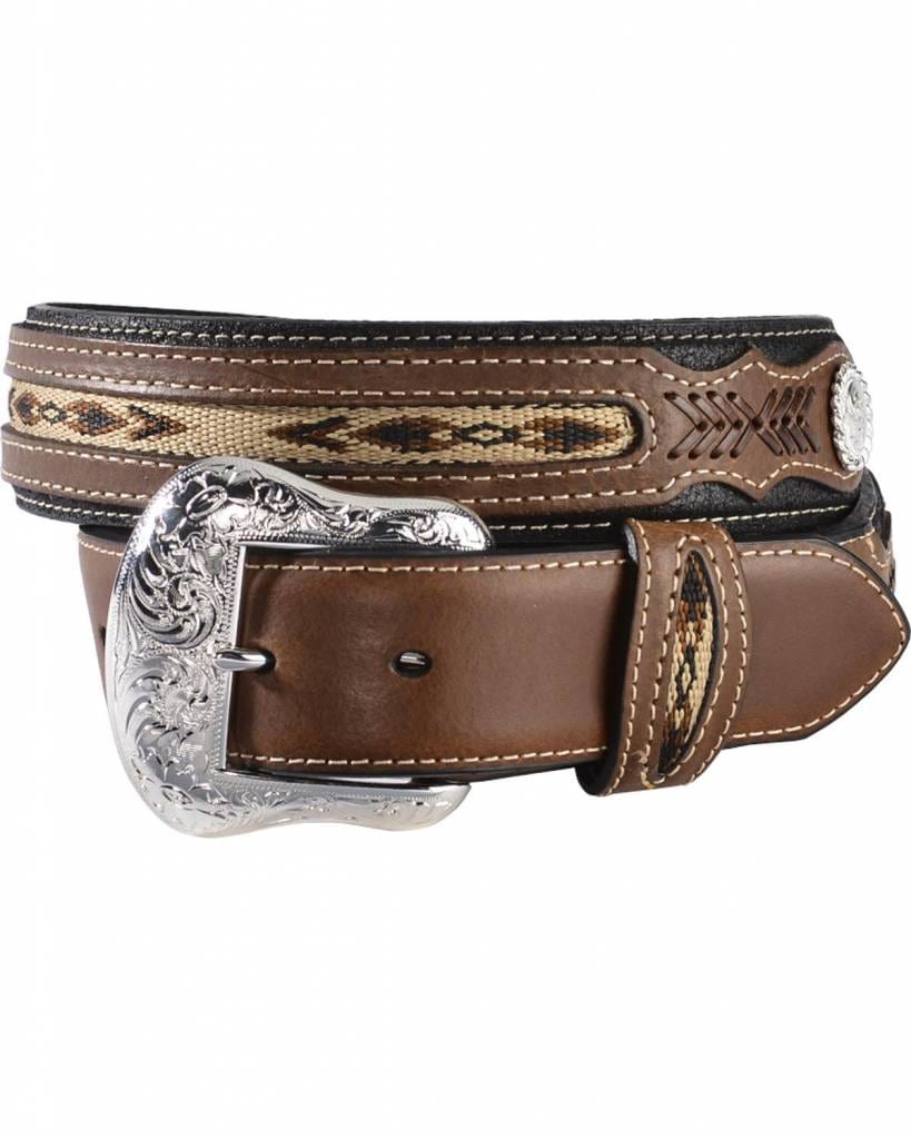 M&F WESTERN Belt Nocona Men's Inlay and Conchos Belt N2475701