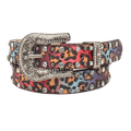 M&F WESTERN Belts Angel Ranch Girls Leopard Print Crystal Studded Belt D130001097