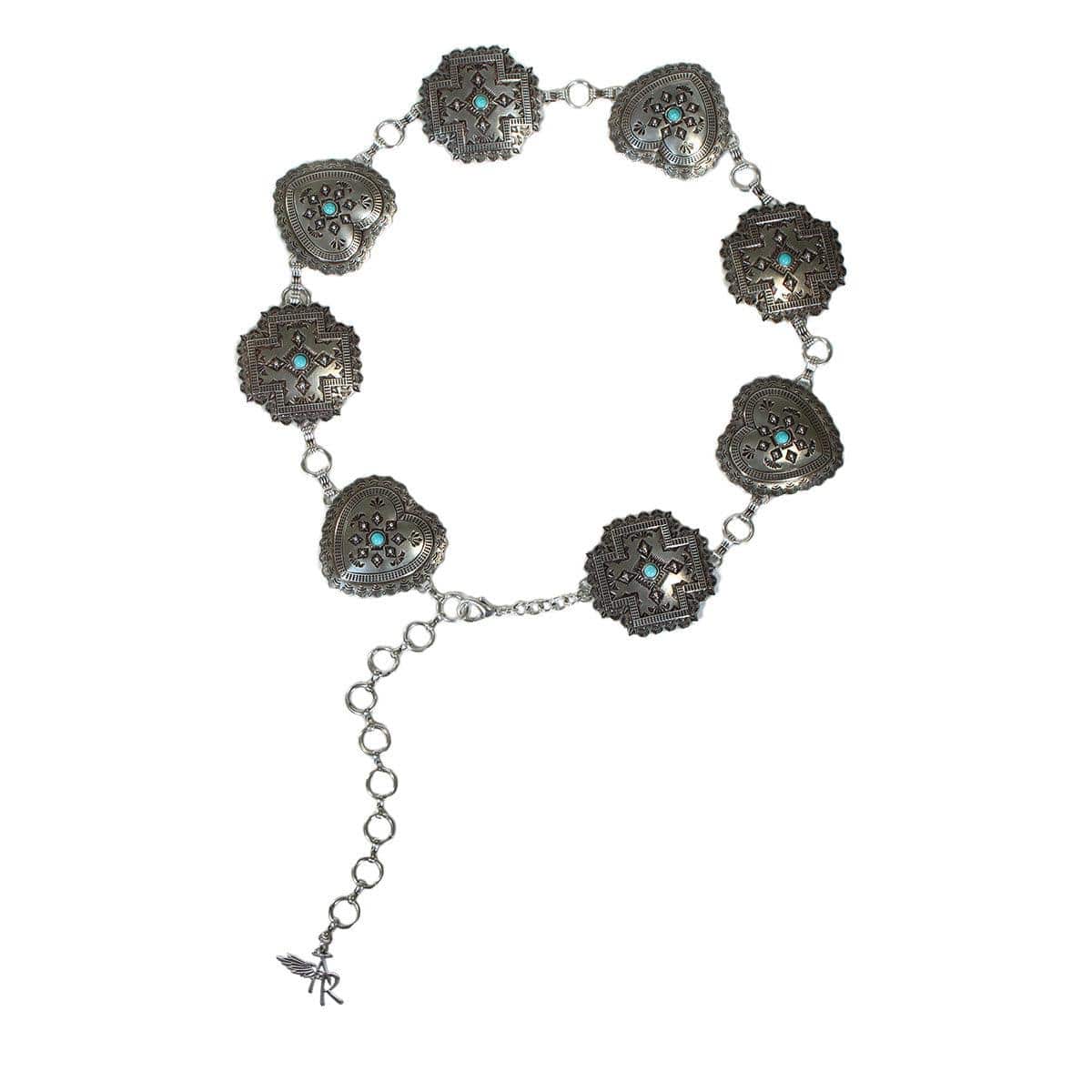 M&F WESTERN Belts Angel Ranch Women's Metal Heart Concho Chain Belt D140005036