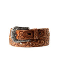 M&F WESTERN Belts Angel Ranch Women's Tan Floral Embossed Western Belt D140011108