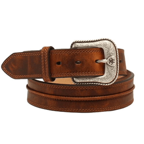 M&F WESTERN Belts Ariat Men's Brown Rowdy Center Leather Belt A1019444