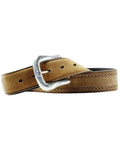 M&F WESTERN Belts Ariat Men's Distressed Brown Basic Perforated Edge Work Belt A10004667