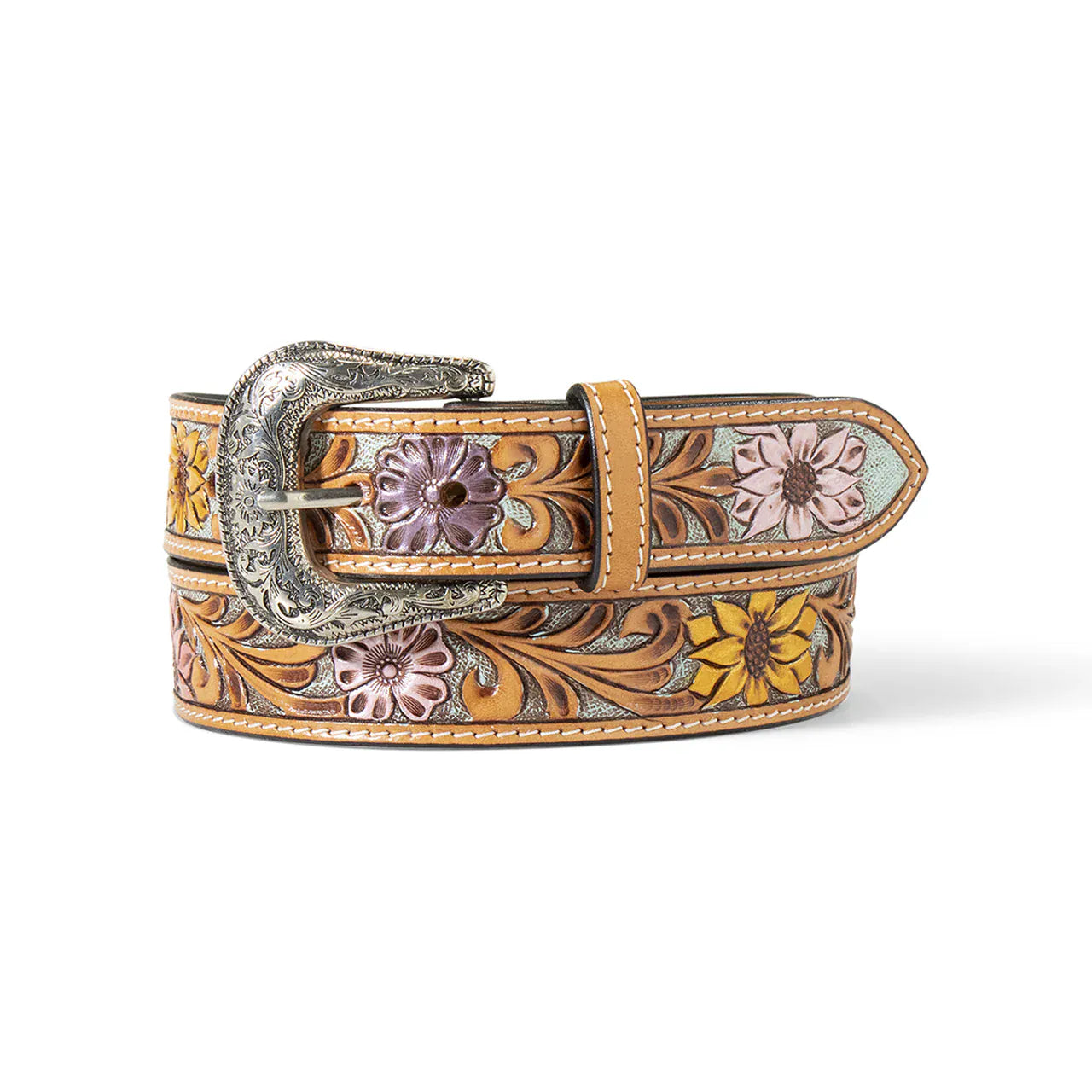 M&F WESTERN Belts Ariat Women's Sunflower Daisy Hand Tooled Belt A1566197