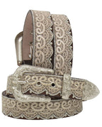 M&F WESTERN Belts M&F Western Women's Brown Beaded Overlay Rhinestone Belt DA3650
