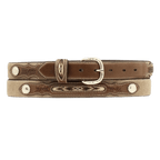 M&F WESTERN Belts Nocona Boys Brown Fabric Inset Concho Belt N4415844