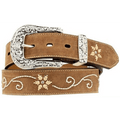 M&F WESTERN Belts Nocona Women's Floral Rhinestone Embroidered Western Belt N3447044