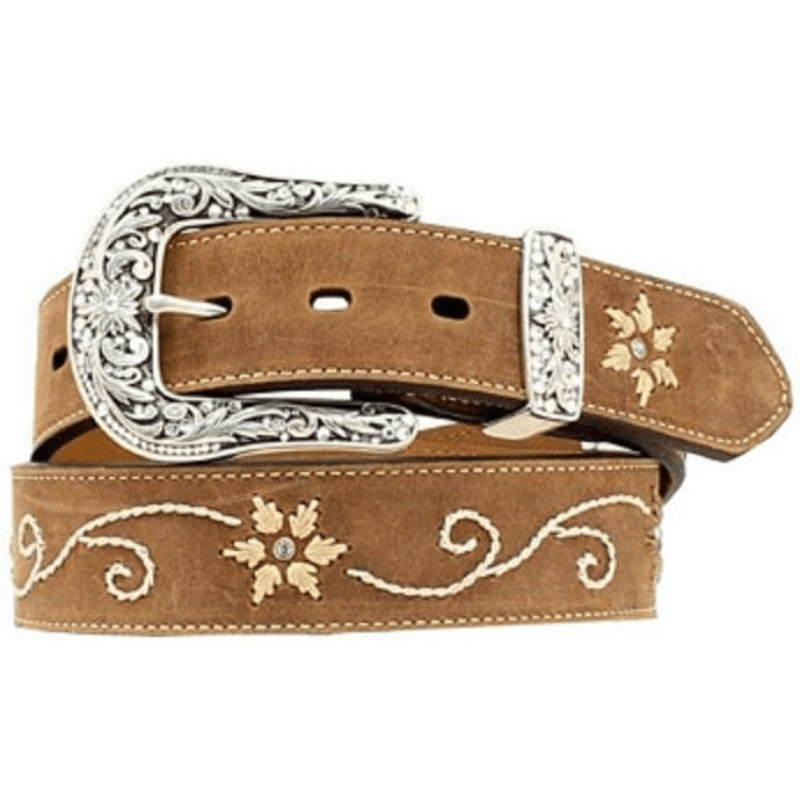 Nocona Women's Flower Embroidered Belt